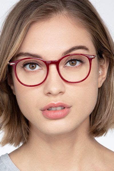 red eyeglass frames for women.